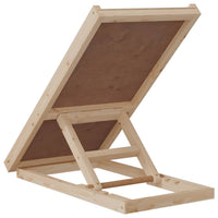 Dog Ramp Grey Solid Fir Wood, Polyester 27.6 x 13.8 in Foldable