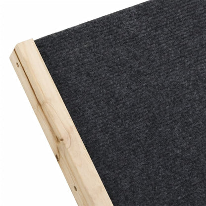 Dog Ramp Grey Solid fir wood, polyester 39.4 x 15.7 in