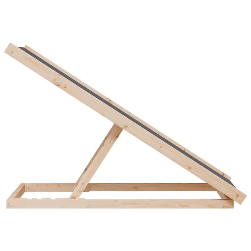 Dog Ramp Grey Solid fir wood, polyester 39.4 x 15.7 in