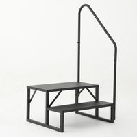 Hot Tub Steps Outdoor, 2 RV Steps with Handrail, Portable RV Stairs 3 Step, Heavy Duty Truck Camper Steps Ladders for Travel Trailers, 5th Wheel, Motor Home, Spa, and Porch