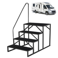 Hot Tub Steps Outdoor, 2 RV Steps with Handrail, Portable RV Stairs 3 Step, Heavy Duty Truck Camper Steps Ladders for Travel Trailers, 5th Wheel, Motor Home, Spa, and Porch