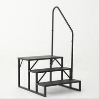 Hot Tub Steps Outdoor, 2 RV Steps with Handrail, Portable RV Stairs 3 Step, Heavy Duty Truck Camper Steps Ladders for Travel Trailers, 5th Wheel, Motor Home, Spa, and Porch