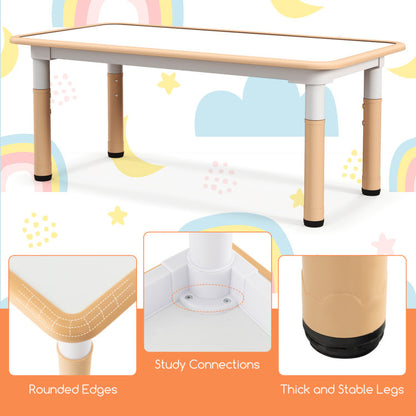 Kids Table and Chairs Set for 4 with Graffiti Desktop
