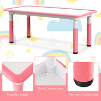Kids Table and Chairs Set for 4 with Graffiti Desktop