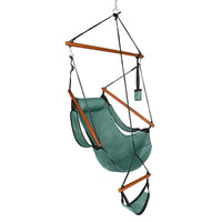 Oxford Cloth Hardwood With Cup Holder Wooden Stick Perforated 100kg Seaside Courtyard Oxford Cloth Hanging Chair Green