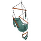 Oxford Cloth Hardwood With Cup Holder Wooden Stick Perforated 100kg Seaside Courtyard Oxford Cloth Hanging Chair Green