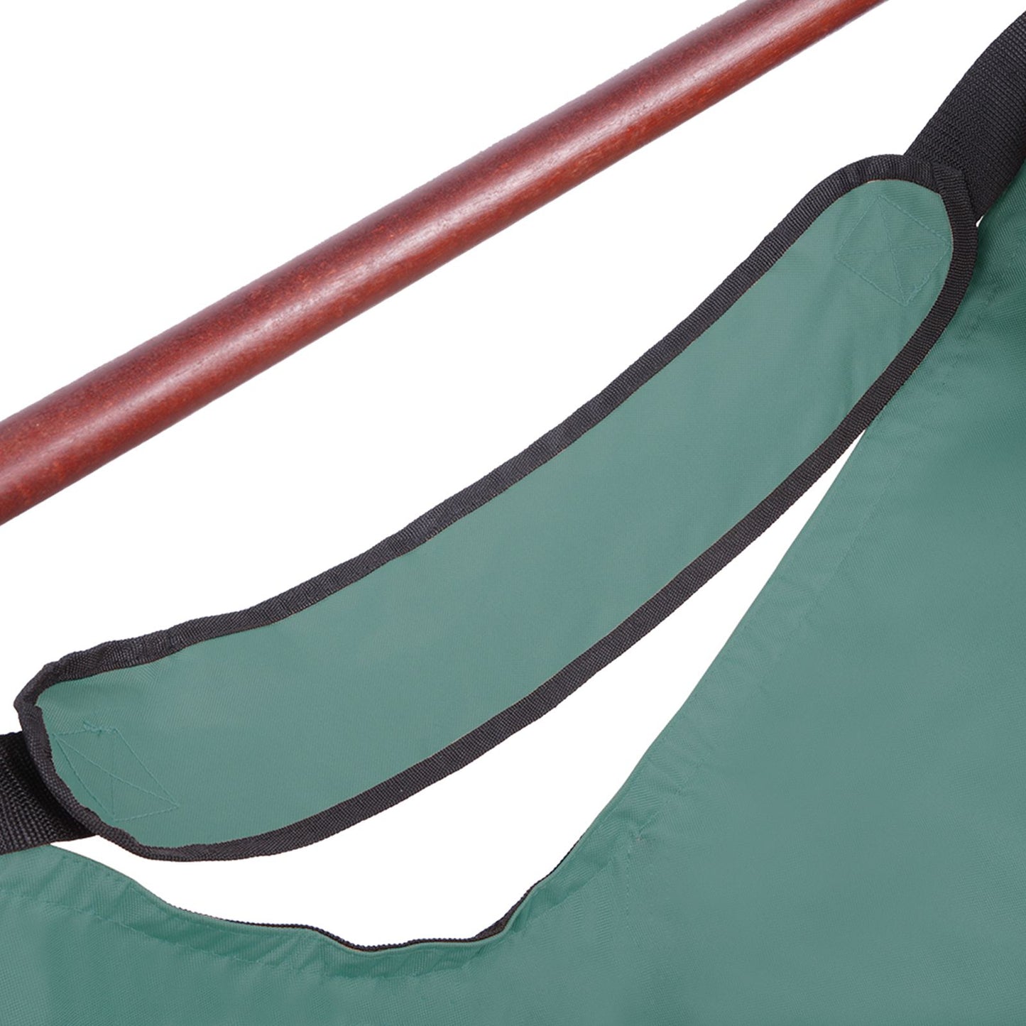 Oxford Cloth Hardwood With Cup Holder Wooden Stick Perforated 100kg Seaside Courtyard Oxford Cloth Hanging Chair Green