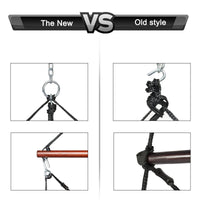 Oxford Cloth Hardwood With Cup Holder Wooden Stick Perforated 100kg Seaside Courtyard Oxford Cloth Hanging Chair Green