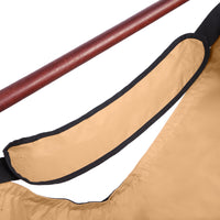 Oxford Cloth Hardwood With Cup Holder Wooden Stick Perforated 100kg Seaside Courtyard Oxford Cloth Hanging Chair Brown