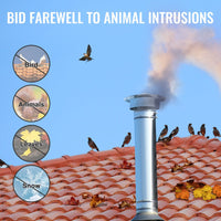 VEVOR Chimney Cap, 6 inch, 304 Stainless Steel Round Roof Rain Cap, 11.81-inch Increased Caps, All Weather & Reinforced Screws & Easy Installation, for Perfect Insulation Vent Cover Outside, Silver