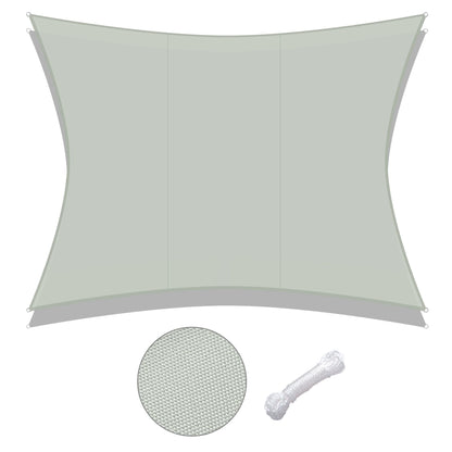 10x13ft Rectangle Sun Shade Sail/Grey