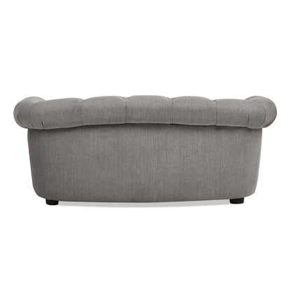 Kiki 36.5" Chesterfield Dog Sofa Bed, Medium, Uptown Gray Stain Resistant High Performance Polyester