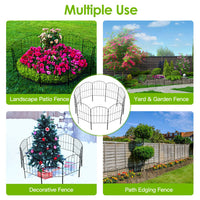 Decorative Garden Fence Fencing 10 Pack, 12.59' Width 23.93' Length Rustproof Metal Wire Panel Border Animal Barrier for Flower Edging for Yard Landscape Patio Outdoor Decor(No shipments on weekends)