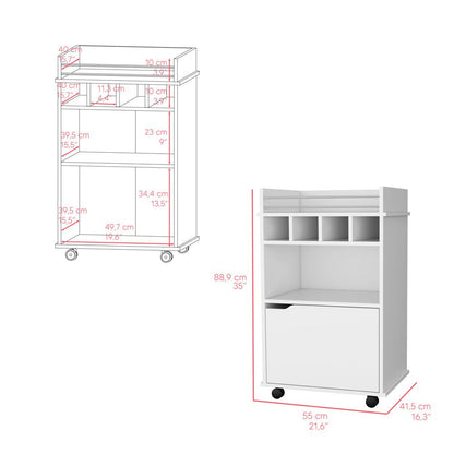 Bar Cart Kinsley, Living Room, White
