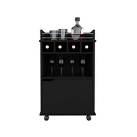 Bar Cart Kinsley, Living Room, Black