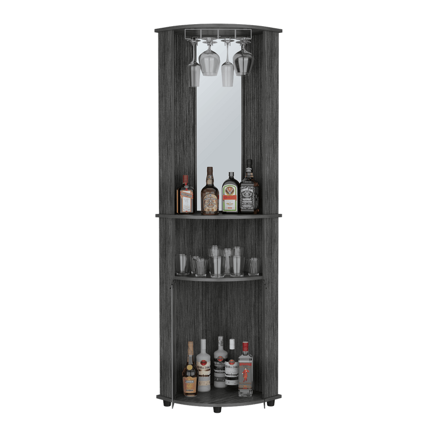 Corner Bar Cabinet Rialto, Living Room, Smokey Oak