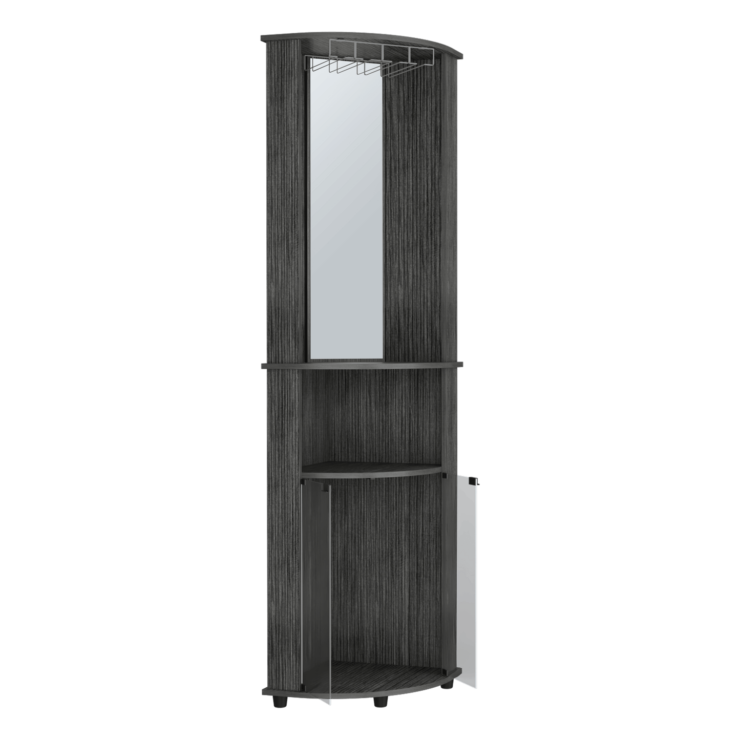 Corner Bar Cabinet Rialto, Living Room, Smokey Oak