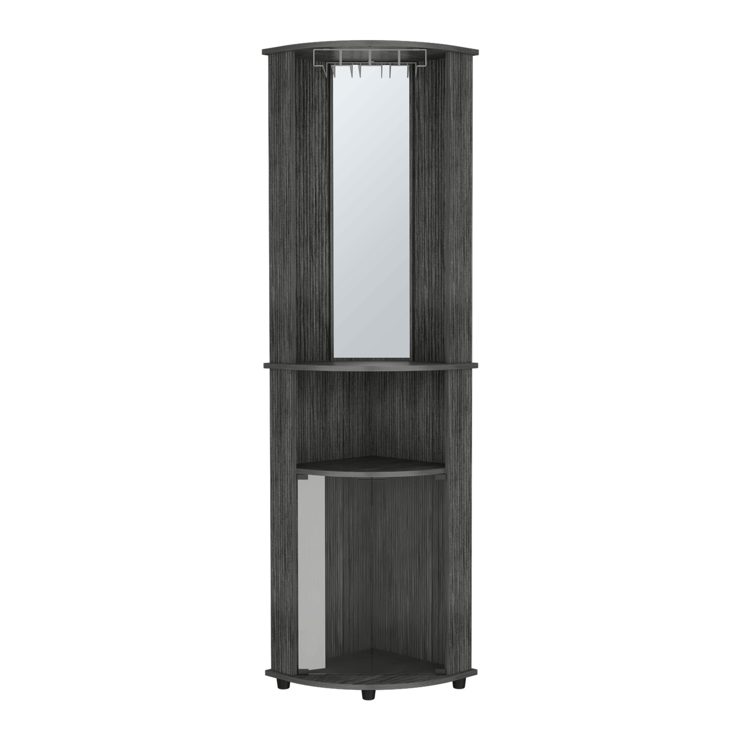 Corner Bar Cabinet Rialto, Living Room, Smokey Oak