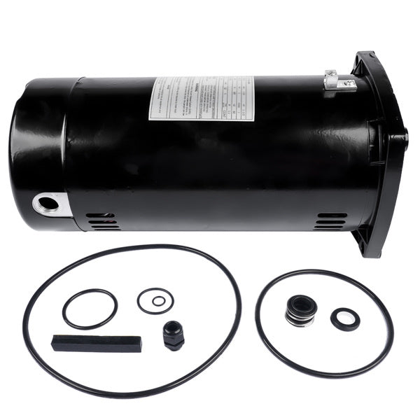 Swimming Pool Motor USQ1152 Square Flange 1.5 HP Brand New Single Speed 3450 RPM 60 HZ 115/230 Volts