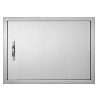 VEVOR BBQ Access Door, 27W x 20H Inch Single Outdoor Kitchen Door, Stainless Steel Flush Mount Door, Wall Vertical Door with Handle, for BBQ Island, Grilling Station, Outside Cabinet