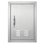 VEVOR BBQ Access Door, 14W x 20H Inch Single Outdoor Kitchen Door, Stainless Steel Flush Mount Door, Wall Vertical Door with Handle and vents, for BBQ Island, Grilling Station, Outside Cabinet