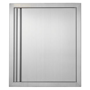 VEVOR BBQ Access Door, 18W x 21H Inch Single Outdoor Kitchen Door, Stainless Steel Flush Mount Door, Wall Vertical Door with Recessed Handle, for BBQ Island, Grilling Station, Outside Cabinet