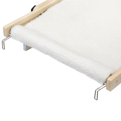 Cat Window Perch for Indoor Cats, Plush Cat Hammock, Window Seat Bed Shelf No Drilling No Suction Cup, Wood