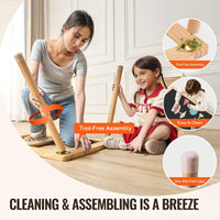 VEVOR Sensory Table for Toddlers, Kids Activity Table with 3 Foldable Storage Bins & Paper Roll Holder, Indoor/Outdoor Play Sand and Water Table, Wooden Kids Sensory Drawing Table, Gift for Boys Girls