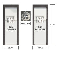 Direct Wicker Outdoor Patio Adjustable Backrest Rattan Chaise Lounge Set with Cushions