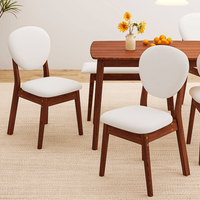 Rubberwood Dining Table Set, 1 Rectangular Table + 4 Upholstered Chairs + 1 Bench, Dark Walnut Finish with Beige Cushions, Detachable & Easy Assemble, for Kitchen Dining Room Apartment