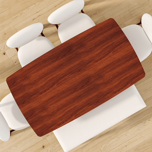 Rubberwood Dining Table Set, 1 Rectangular Table + 4 Upholstered Chairs + 1 Bench, Dark Walnut Finish with Beige Cushions, Detachable & Easy Assemble, for Kitchen Dining Room Apartment