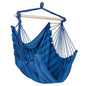 Hammock Hanging Chair Canvas Porch Patio Swing Seat Portable Camping Rope Seat Wooden Stick Hammock Chair w/ 2Pillows 265LBS Load-bearing
