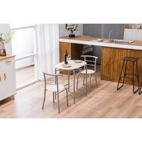 PVC Breakfast Table (One Table and Two Chairs) Natural