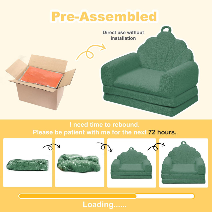 Shell-Shaped Convertible Dog Bed Sofa (22.8"x18.8"x15.7"): 2-in-1 Pet Bed & Couch With Machine-Washable Cover, Stylish Colors For Small/Medium/Large Dogs & Cats