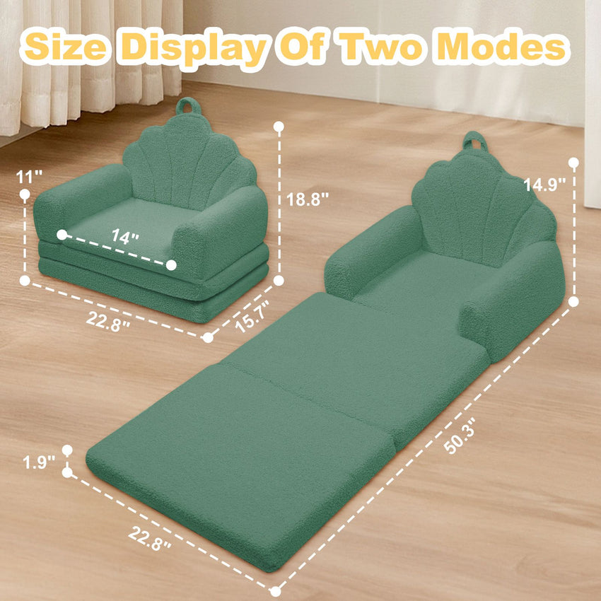 Shell-Shaped Convertible Dog Bed Sofa (22.8"x18.8"x15.7"): 2-in-1 Pet Bed & Couch With Machine-Washable Cover, Stylish Colors For Small/Medium/Large Dogs & Cats