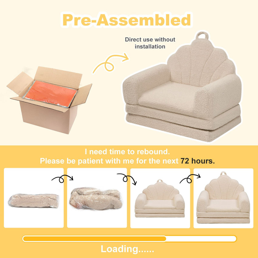 Shell-Shaped Convertible Dog Bed Sofa (22.8"x18.8"x15.7"): 2-in-1 Pet Bed & Couch With Machine-Washable Cover, Stylish Colors For Small/Medium/Large Dogs & Cats