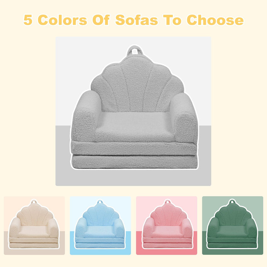 Shell-Shaped Convertible Dog Bed Sofa (22.8"x18.8"x15.7"): 2-in-1 Pet Bed & Couch With Machine-Washable Cover, Stylish Colors For Small/Medium/Large Dogs & Cats