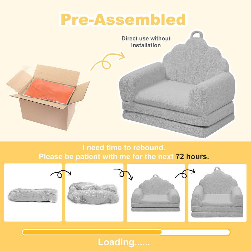 Shell-Shaped Convertible Dog Bed Sofa (22.8"x18.8"x15.7"): 2-in-1 Pet Bed & Couch With Machine-Washable Cover, Stylish Colors For Small/Medium/Large Dogs & Cats