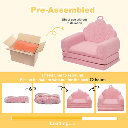 Shell-Shaped Convertible Dog Bed Sofa (22.8"x18.8"x15.7"): 2-in-1 Pet Bed & Couch With Machine-Washable Cover, Stylish Colors For Small/Medium/Large Dogs & Cats