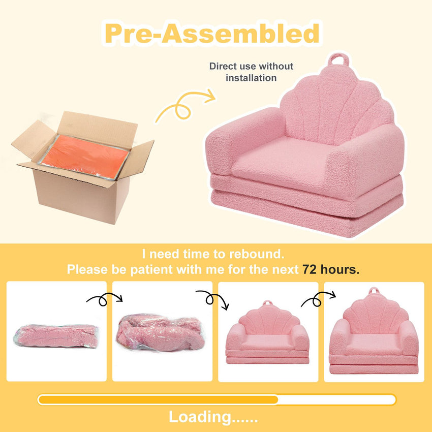 Shell-Shaped Convertible Dog Bed Sofa (22.8"x18.8"x15.7"): 2-in-1 Pet Bed & Couch With Machine-Washable Cover, Stylish Colors For Small/Medium/Large Dogs & Cats