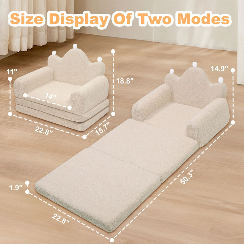 Tiara-Shaped Convertible Dog Bed And Sofa - 22.8"×18.8"×15.7" - 2-in-1 Luxurious Pet Bed With Plush Cushion And Machine-Washable Cover, Stylish Colors For Small/Medium/Large Dogs Or Cat