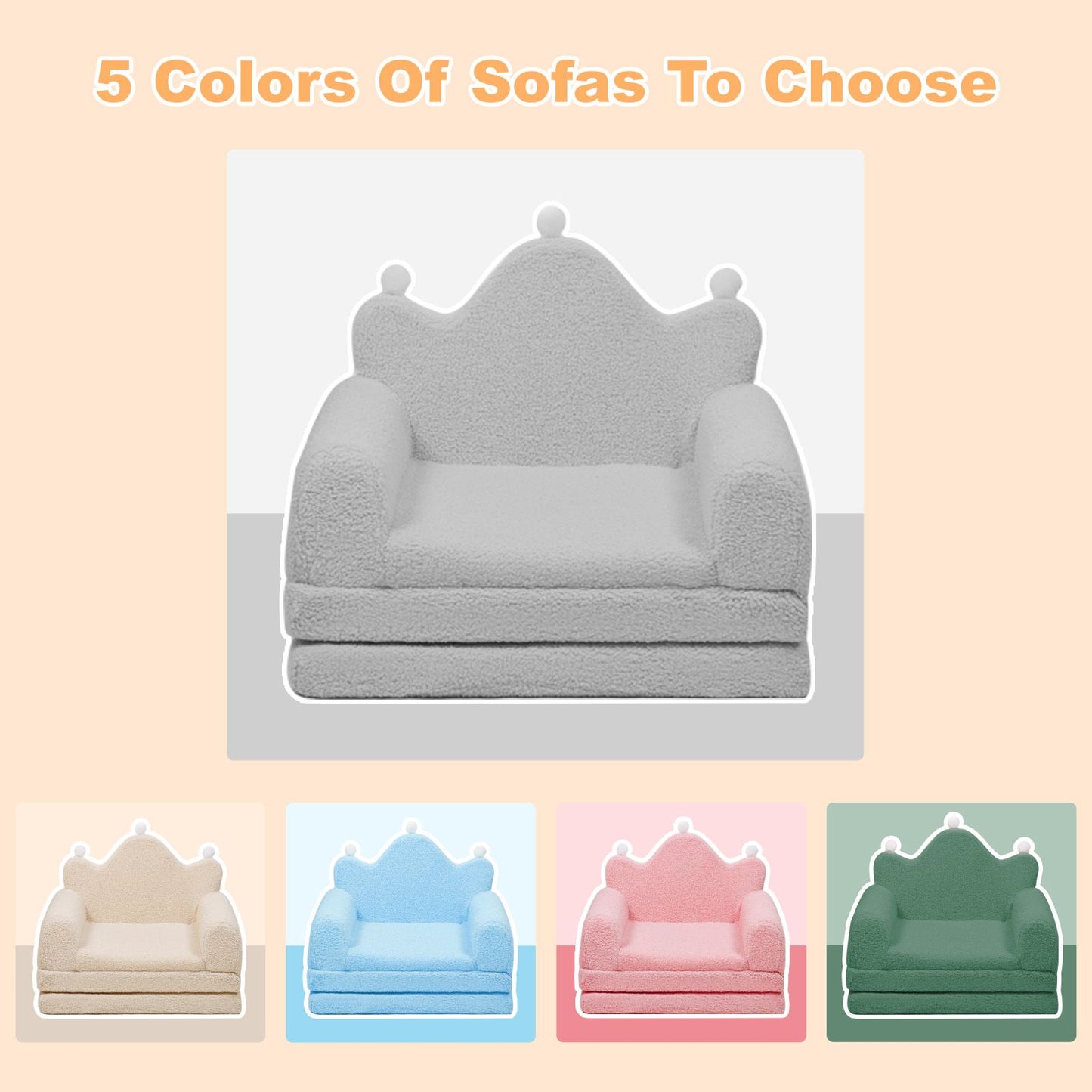 Tiara-Shaped Convertible Dog Bed And Sofa - 22.8"×18.8"×15.7" - 2-in-1 Luxurious Pet Bed With Plush Cushion And Machine-Washable Cover, Stylish Colors For Small/Medium/Large Dogs Or Cat