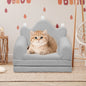 Tiara-Shaped Convertible Dog Bed And Sofa - 22.8"×18.8"×15.7" - 2-in-1 Luxurious Pet Bed With Plush Cushion And Machine-Washable Cover, Stylish Colors For Small/Medium/Large Dogs Or Cat