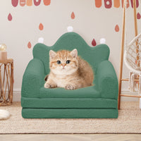 Tiara-Shaped Convertible Dog Bed And Sofa - 22.8"×18.8"×15.7" - 2-in-1 Luxurious Pet Bed With Plush Cushion And Machine-Washable Cover, Stylish Colors For Small/Medium/Large Dogs Or Cat