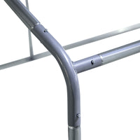 23' x 6.6' Large Chicken Coop with Weather-Resistant Cover for 12-14 Chickens, Silver