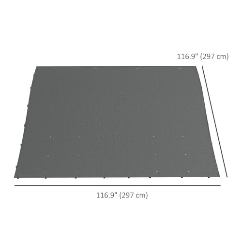 Pergola Canopy Replacement, Pergola Shade Cover for 10' x 10' Pergola (84C-038 Series), Dark Grey