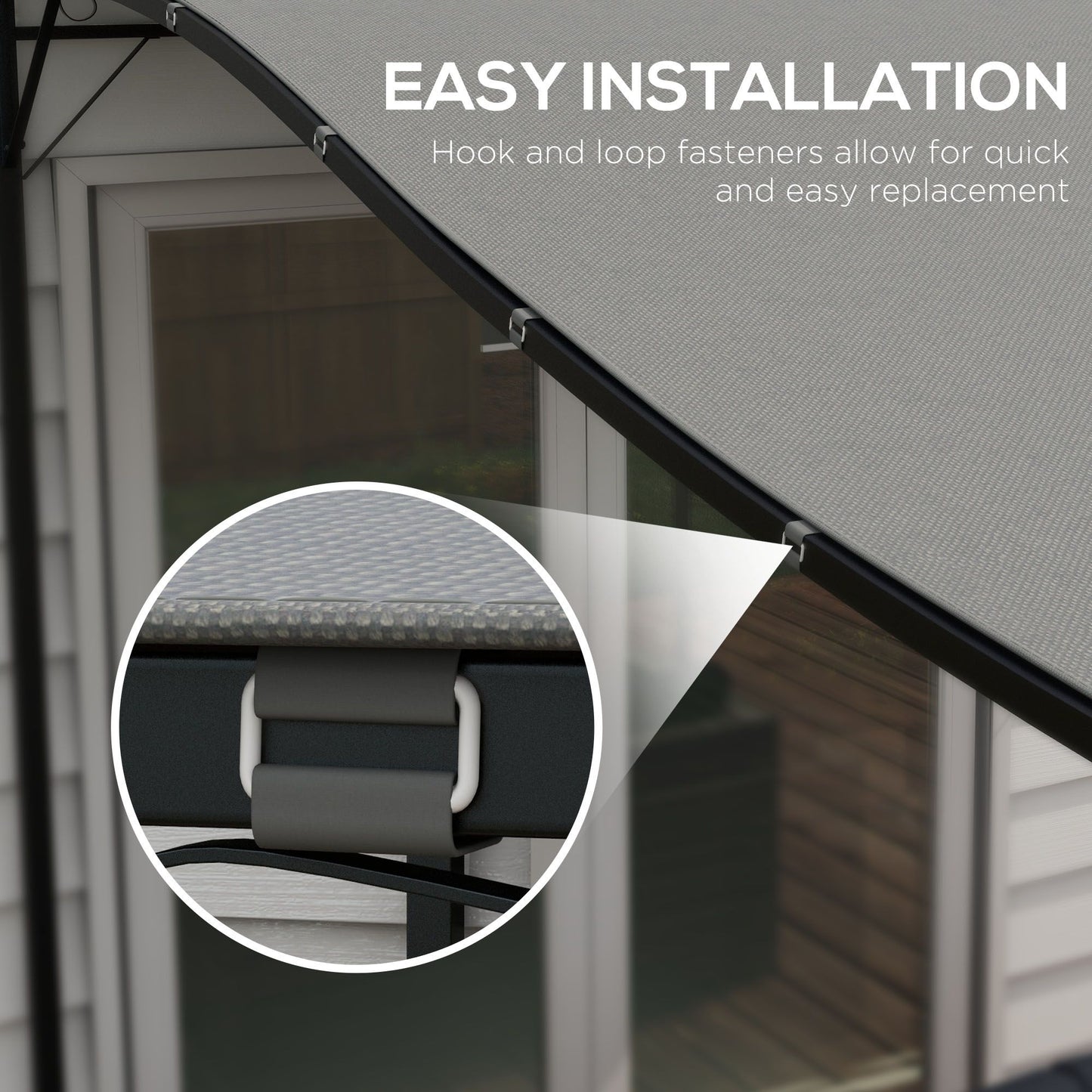 Pergola Canopy Replacement, Pergola Shade Cover for 10' x 10' Pergola (84C-038 Series), Dark Grey
