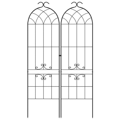 2 Pcs Garden Trellis for Climbing Plants, Outdoor Metal Trellis Plant Support Trellises for Patio, Lawn, Backyard