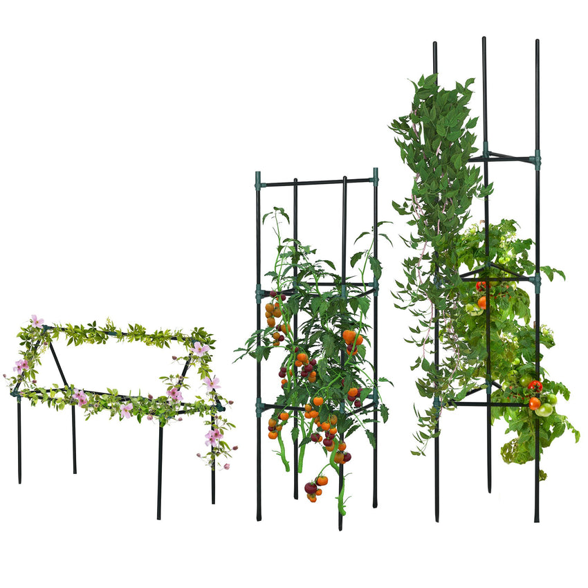 3 Pack Tomato Cage Set, 72 Inch DIY Tomato Plant Support Trellis, Tomato Trellis for Climbing Vegetables, Flowers and Fruits, Dark Green