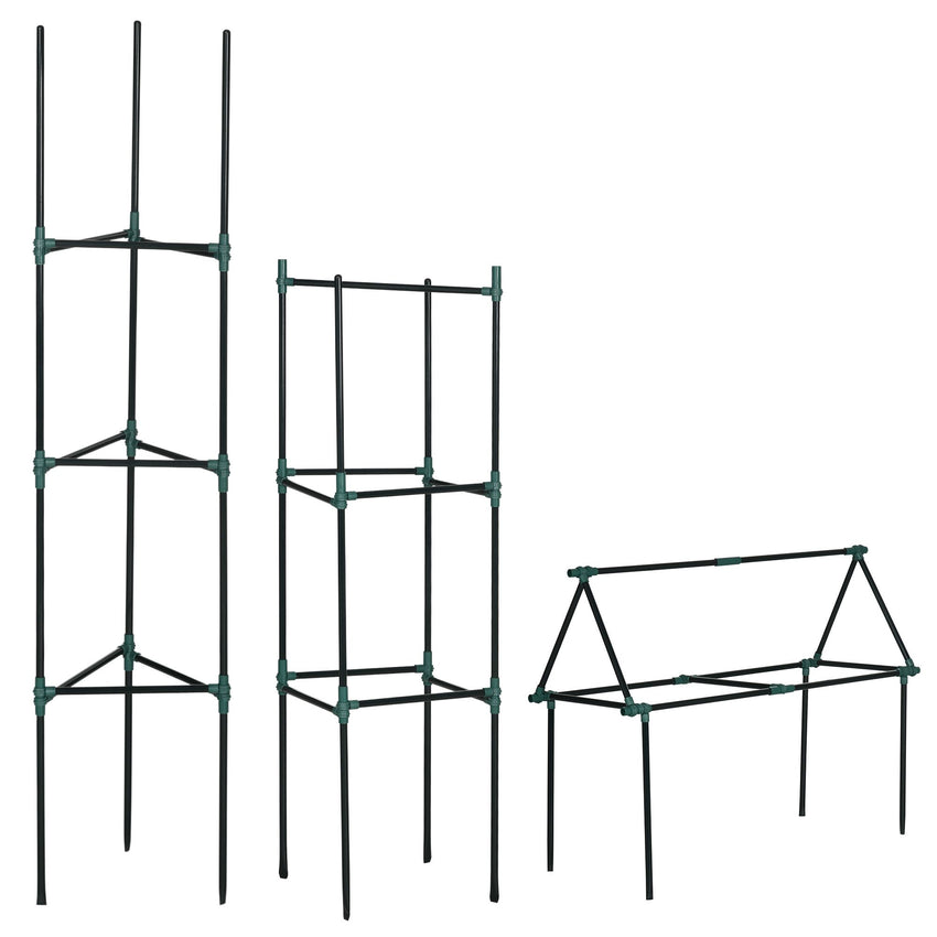 3 Pack Tomato Cage Set, 72 Inch DIY Tomato Plant Support Trellis, Tomato Trellis for Climbing Vegetables, Flowers and Fruits, Dark Green